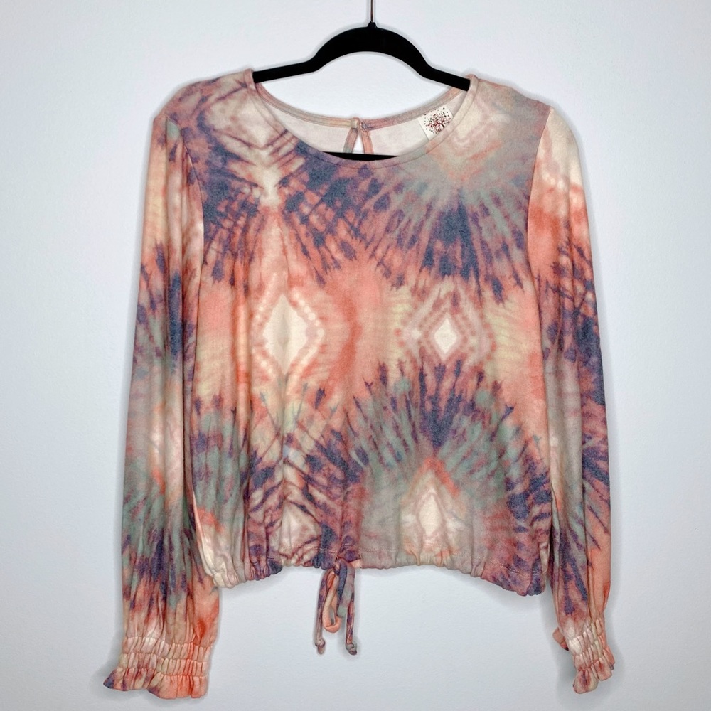 Self Esteem Tie Dye Long Sleeve Top